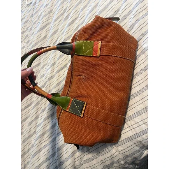 Vintage Dooney & Burke Canvas Satchel Hand Bag - Picture 12 of 13